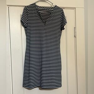 Vineyard Vines Women’s Sankaty Shirt Dress Small Navy Stripe Preppy Coastal